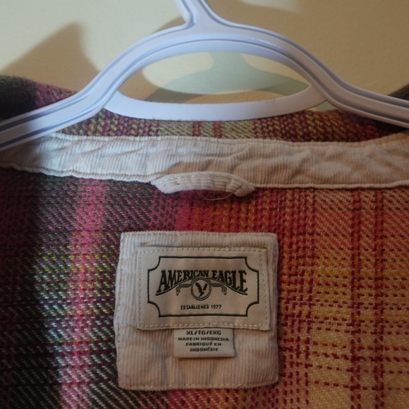 American Eagle Outfitters Women’s Oversized Flannel Shirt XL - Picture 7 of 13